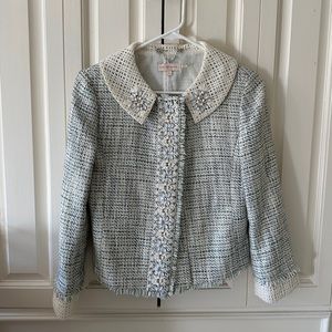 One-of-a-kind Tory Burch Mint Tweed Blazer